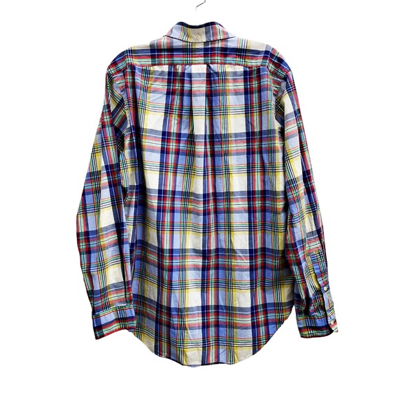 Ralph Lauren Madras Plaid Shirts Lot of (3) Medium Long Sleeve Button Up *READ* - Picture 3 of 10